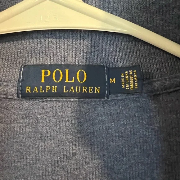 Polo Ralph Lauren Blue Quarter Zip Sweater Med M - Picture 5 of 7